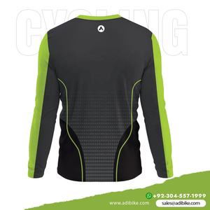 เสื้อขี่จักรยานแขนเต็มแบบกำหนดเองกันลมและออกแบบโลโก้ได้ตามต้องการ - Product Image 3