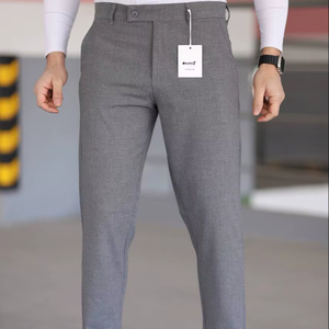 Pantalon taille droite marron pour hommes, décontracté, confortable, léger, en coton, style mi-hip hop, imperméable, grande taille - Product Image 1