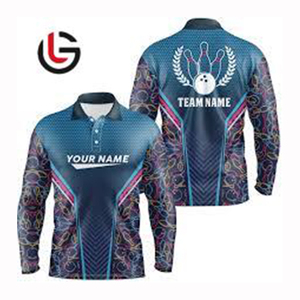 100% Polyester coton personnalisé imprimé Vintage Bowling respirant 180 GSM haute qualité tricoté pour Polo pour hommes sport - Product Image 5