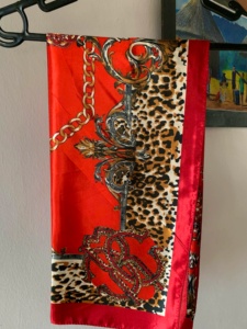 Custom Printed 100% <b>Silk</b> <b>Square</b> <b>Scarf</b> for Women Floral Pattern Spring Season Ethnic Style OEM & Custom Logo Available - Product Image 3