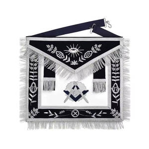 Tablier maçonnique de luxe de haute qualité, design en fil de bullion, tablier maçonnique en cuir, régalia cérémonielle - Product Image 1