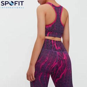 Última Colección de Conjuntos de Yoga para Mujer de Alta Calidad, Ropa Deportiva Sublimada de Spandex/Poliéster para Gimnasio - Product Image 5