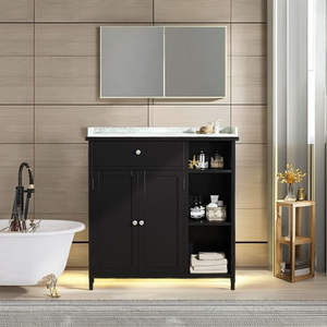 Gabinetes de Baño Multifuncionales Blancos para Baño, Proveedor Personalizado de Vietnam - Product Image 3