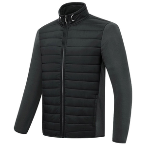 Custom Men's Winter Outdoor Hooded Puffer Jacket Solid Color Stand Collar Zipper Front Logo-Waterproof Eco-Friendly Breathable - Product Image 6