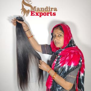 Venta al por mayor de vendedores de cutícula alineada, extensiones de cabello humano indio de 30 pulgadas color negro recto - Product Image 4