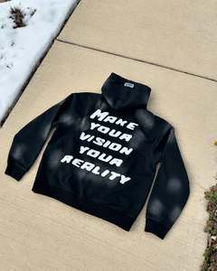 ชุดวอร์มสตรีทแวร์แบบมีฮู้ด คอลเลคชั่นฤดูหนาว ผ้าฟลีซคอตตอน 100% ทรงบ็อกซี่ ปักลายดิสเทรส ปักลายซันเฟด ขายส่ง - Product Image 5