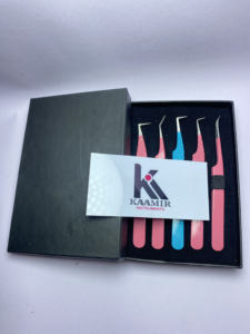 Pince à épiler professionnelle 5 pièces en acier inoxydable ensemble OEM ODM vente en gros avec pointes inclinées et pointues de précision - Product Image 6