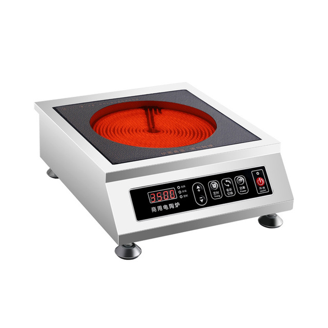220V/380V Restaurant Kitchen 3500W Ceramic Hob Electric Commercial Infrared Cooker