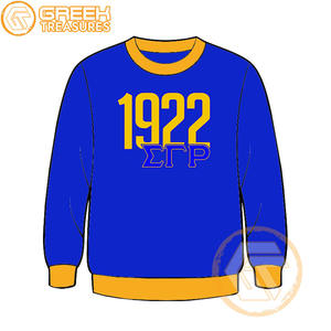 Sigma เสื้อสเวตเชิ้ตผ้าฟลีซผ้าฝ้ายคอตตอนลายแกมม่า Rho ปักแบบสวมหัวเสื้อแจ็คเก็ตสตรีสไตล์กรีกตามสั่ง - Product Image 2