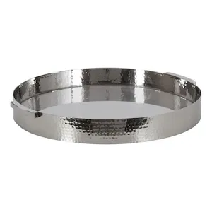 Bandeja de metal de diseño de lujo para servir aperitivos, bebidas y regalos con un estilo premium elegante y acabado duradero de la India - Product Image 2