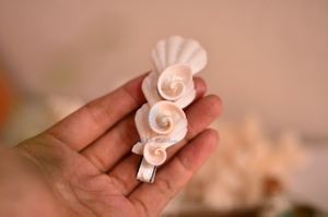 Moda Natural Seashell Hair Stick Estilo moderno Mujeres/Beach Hair Stick de Vietnam - Product Image 3