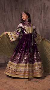 ชุดเดรสงานปาร์ตี้และงานแต่งงานแบบทำมือทันสมัยสำหรับผู้หญิงชาวอัฟกันกุจิ ระบายอากาศได้ดี แขนสั้น ไซส์ใหญ่สำหรับผู้ใหญ่ - Product Image 2