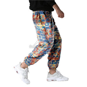 Pantalon de jogging OEM décontracté en toile imprimée sur toute la surface, motif personnalisé, tissu de haute qualité, coupe mi-haute, pour la meilleure vente - Product Image 4