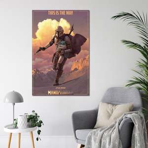 Affiche de style moderne 'This Is the Way' inspirée de The Mandalorian pour la décoration murale - Product Image 2