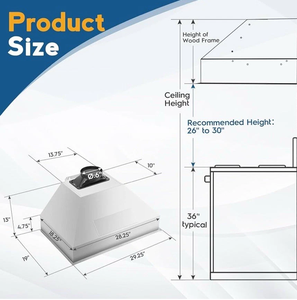 Hotte aspirante encastrée O-N-E-E-O-N de 30 pouces, 600 CFM, en acier inoxydable - Product Image 3