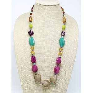 Collar de Cuentas de Resina Chic, Joyería Artesanal Gruesa y Elegante, Diseño Especial de Navidad - Product Image 1