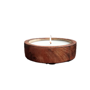 ชามใส่เทียนไม้สำหรับเทียนถั่วเหลืองชามแป้งทำจากไม้ดีไซน์เรียบง่ายสำหรับใส่เทียนชา - Product Image 6