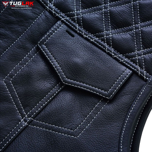 Chaleco de moto personalizado de moda de alta calidad, chaleco de motorista cortado para motocicleta, chaleco de motorista sin mangas transpirable - Product Image 5