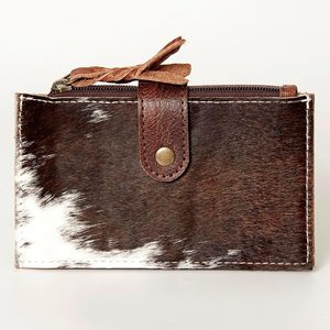 New Real Handmade Hair on Fur Leather Casual Stylish Wallets Hair on Leather Zipper <b>Small</b> Coin <b>Purse</b> for Women - Product Image 1