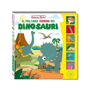 Edicart Style <b>Sound</b> <b>Book</b> with 6 Buttons <b>Sound</b> Module Educational Colourful Learning for Kids 4 Items 12 Pages Made in Italy - Product Image 1