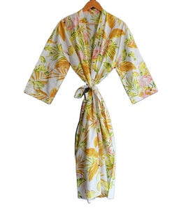 Chaqueta larga de manga larga con cinturón para mujer, chaqueta con estampado Floral hecho a mano, estilo bohemio y Hippie, venta al por mayor, precio bajo - Product Image 1