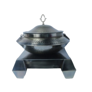 Plat Mughal en argent |   Plat de service de qualité supérieure pour hôtel |   Design indien traditionnel élégant |   Durable et élégant - Product Image 1