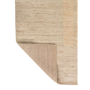 พรมทอมือลายเส้นสีเบจน้ำตาล ขนาดใหญ่ หนา 10 มม. แบบคลาสสิก สำหรับทางเข้าบ้าน โถงทางเดิน-Hwl-148 - Product Image 5