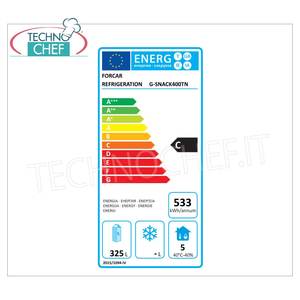Equipo de Refrigeración Comercial Forcar G-SNACK400TN, 1 Puerta, 429 Litros, Temperatura Estática -2/+8C, Clase C - Product Image 1