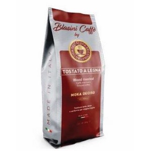 Café Blasini Deciso 100% Arábica Espresso Estilo Italiano para Cafetera Moka - 250g X 24 Bolsas, Empaque de Cartón, Tostado Antica Tostatura - Product Image 1