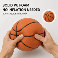 Elite Taille 7 29,5 Pouces Mousse PU 340g Toucher Doux Faible Bruit Entraînement Intérieur Fourniture Usine OEM Ballon de Basket
