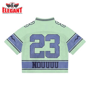 Maillot en maille de football Maillot surdimensionné imprimé par sublimation Joueur de l'équipe personnalisé Nom Numéro Maillot de football en maille de basket-ball - Product Image 5