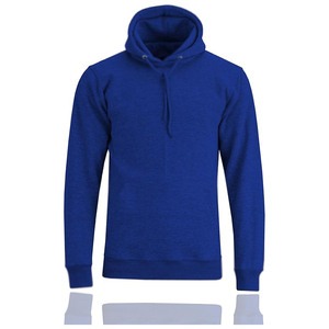 En couleur bleue 100% coton sweats à capuche thermiques qualité supérieure conception personnalisée tenue décontracté manches longues hommes sweats à capuche - Product Image 1