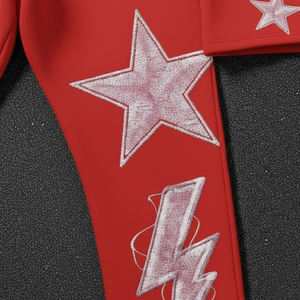 Men's Comfortable Distressed Embroidery <b>Tracksuit</b> High Quality Custom Logo Design Solid Pattern Track Suit - Product Image 6