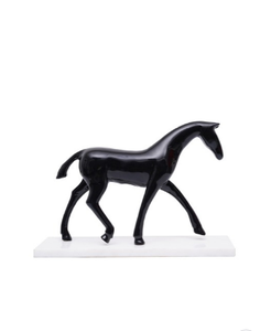 AK Brass Small Horse Metal Showpiece With <b>Black</b> Finishing For <b>Bedroom</b> Decor And Home Decor - Product Image 2