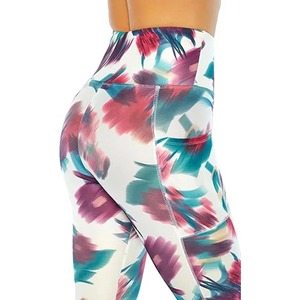 Ensemble de fitness pour femmes par sublimation sur mesure Pantalon de haute qualité Ensemble de yoga et de gym Leggings de yoga à la taille élastique - Product Image 3