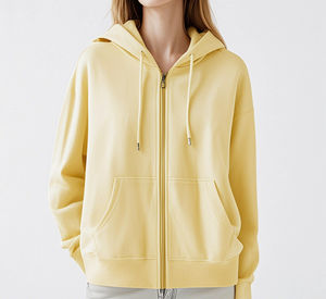 OEM ODM venta al por mayor unisex logotipo personalizado en blanco liso cremallera completa sudaderas con capucha para hombres y mujeres 2025 - Product Image 2