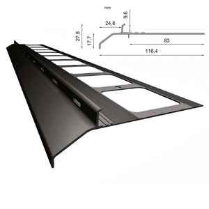 Renoplast ®   Perfil de aluminio para aleros K20, acabados para terrazas y balcones, suelos de resina, sistemas de drenaje - Product Image 6