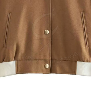 <b>Women's</b> Custom Logo Breathable <b>Jacket</b> with Long Sleeves and <b>Crop</b> Top Woven Weaving Method for Outdoor Use - Product Image 5