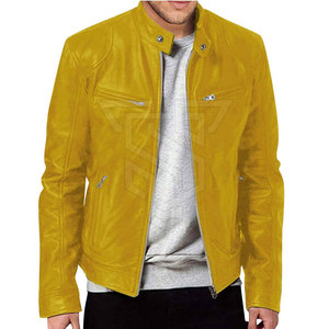 Veste en cuir d'hiver robuste pour homme, service OEM, personnalisable, style urbain, respirante, col montant, haute qualité, nouveauté - Product Image 2