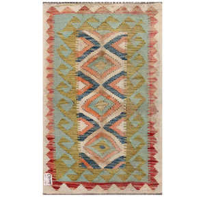 Tapis Kilim d'Afghanistan Maimana 93 X 60 cm, décoration murale - Product Image 1