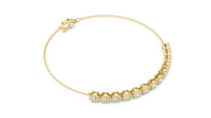 14K <b>Rose</b> <b>Gold</b> Round Lab-Grown Diamond Engagement <b>Bracelet</b> <b>for</b> <b>Women</b> Luxury Certified Bridal Anniversary Gift Elegant - Product Image 6