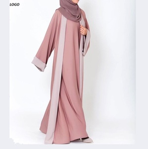 2024 musulman nouvelle Abaya pour les femmes en gros tissu de soie 3 couches turc ouvert islamique Abayas robes - Product Image 6