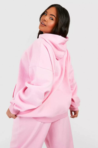 OEM mejor calidad mujeres sudaderas con capucha de gran tamaño púrpura oscuro sudaderas con capucha para damas personalizado Puff estampado sudaderas con capucha de invierno para las mujeres - Product Image 5