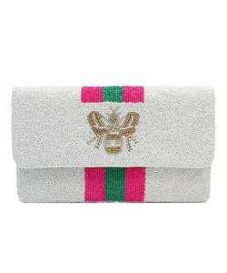 Mignon élégant fait à la main perlé fleur broderie sac à main de l'inde beau nouveau Design de luxe à la mode haut à la mode dernier - Product Image 5