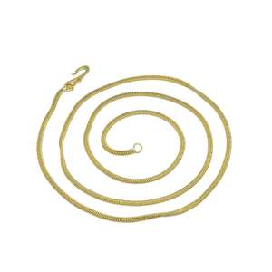 Collar de Cadena con Diseño de Serpiente Chapado en Oro Micro de 14K, 18K y 24K al por Mayor, Cadena de Latón, Collar de Moda, Cadena Estilo Eslabón de Serpiente - Product Image 1