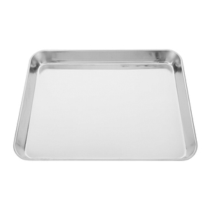 Plateau plat en acier inoxydable 304 pour instruments médicaux, plateau de rangement manuel pour laboratoire chirurgical vétérinaire et utilisations médicales - Product Image 1