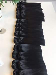 100% มัดผมมนุษย์แบบถักสองชั้นผ้าสักหลาดเนื้อนุ่มสีธรรมชาติทำจากลูกไม้ HD - Product Image 2