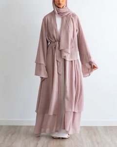 OEM Premium Quality Manufacturer High Quality Islamic Turkey Abayas Fashion Solid Color Muslim <b>Kaftan</b> Abaya Muslim <b>Dresses</b> <b>Women</b> - Product Image 2