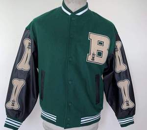 Vestes universitaires en laine pour hommes avec écussons en chenille Style Letterman pour la saison d'hiver avec logo personnalisé - Product Image 3