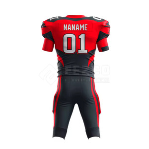 Ensembles d'uniformes de football américain personnalisés, respirants, à manches courtes, coupe ample et confortable, dernier design 2024 - Product Image 3